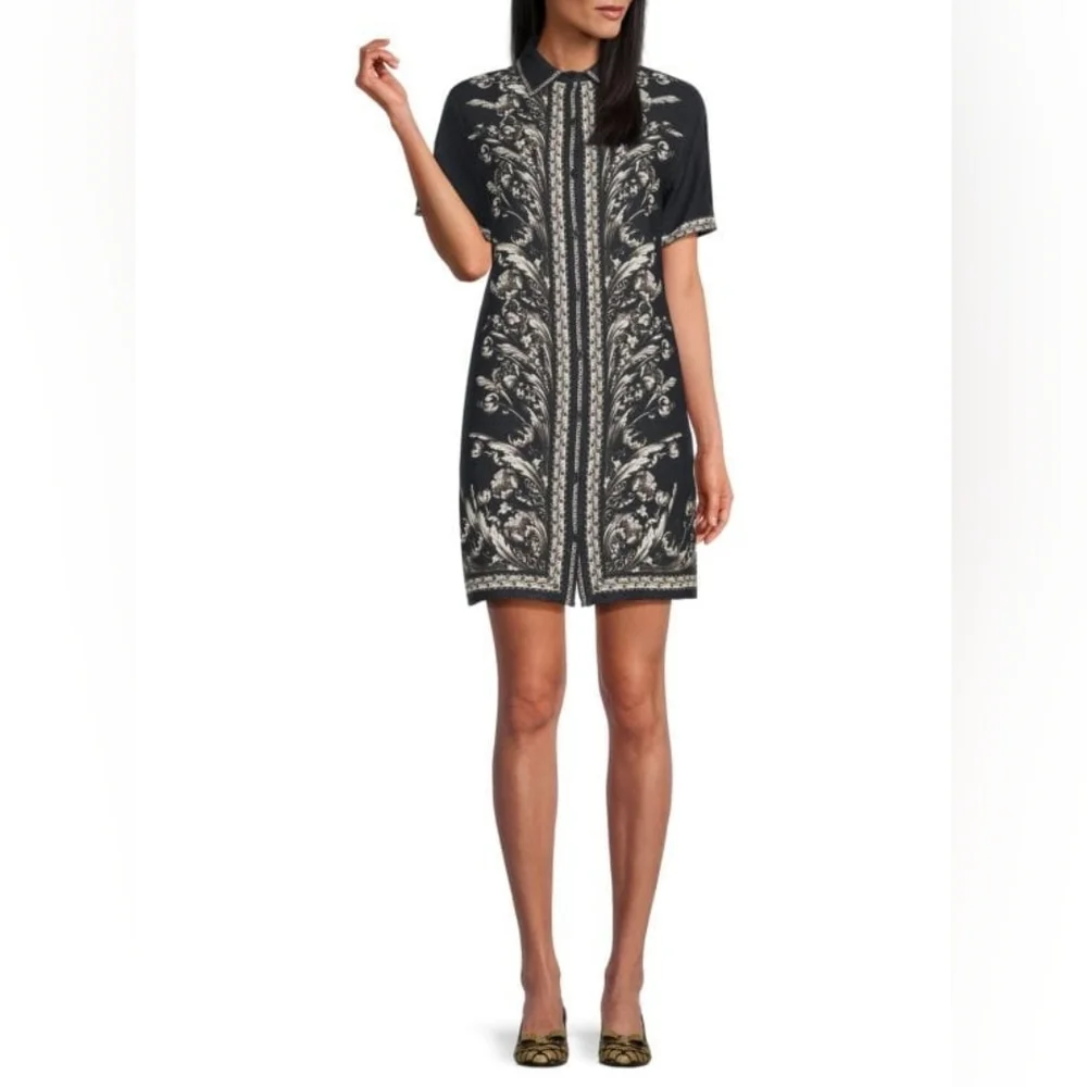 Max Studio | Dresses | Nwt Max Studio Womens Button Front Mini Shirt Dress  Linenblend Size L | Poshmark